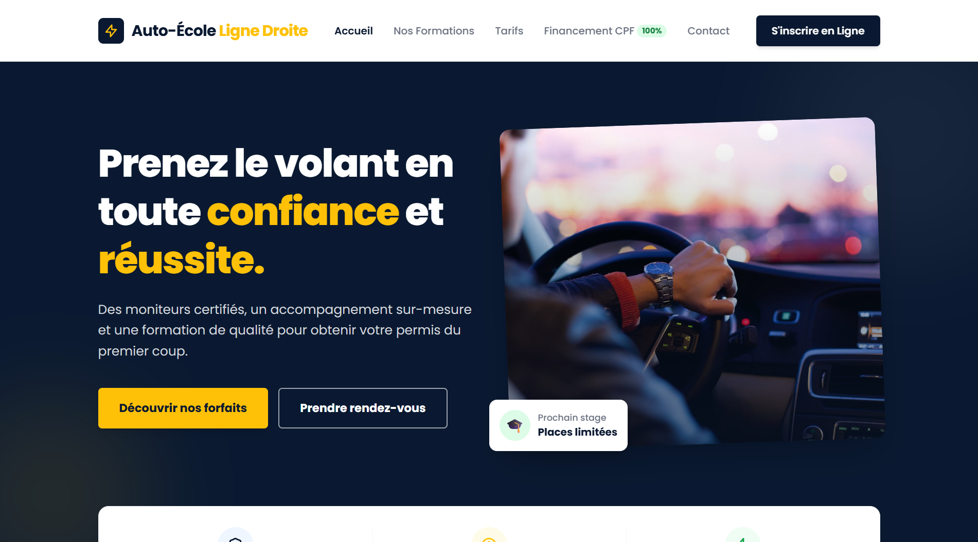 Site vitrine Auto-école